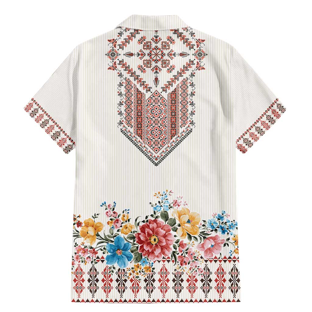 Romania Happy Martisor Day 1 March Family Matching Mermaid Dress and Hawaiian Shirt Martenitsa and Peony Romanian Traditional Pattern