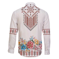 Romania Happy Martisor Day 1 March Family Matching Off The Shoulder Long Sleeve Dress and Hawaiian Shirt Martenitsa and Peony Romanian Traditional Pattern