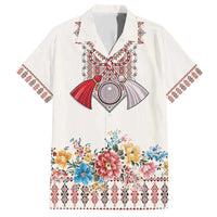 Romania Happy Martisor Day 1 March Family Matching Short Sleeve Bodycon Dress and Hawaiian Shirt Martenitsa and Peony Romanian Traditional Pattern