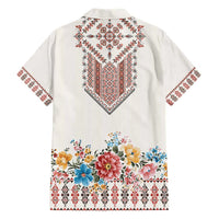 Romania Happy Martisor Day 1 March Family Matching Short Sleeve Bodycon Dress and Hawaiian Shirt Martenitsa and Peony Romanian Traditional Pattern