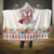 Romania Happy Martisor Day 1 March Hooded Blanket Martenitsa and Peony Romanian Traditional Pattern