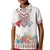 Romania Happy Martisor Day 1 March Kid Polo Shirt Martenitsa and Peony Romanian Traditional Pattern