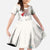 Romania Happy Martisor Day 1 March Kid Short Sleeve Dress Martenitsa and Peony Romanian Traditional Pattern