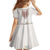 Romania Happy Martisor Day 1 March Kid Short Sleeve Dress Martenitsa and Peony Romanian Traditional Pattern