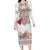 Romania Happy Martisor Day 1 March Long Sleeve Bodycon Dress Martenitsa and Peony Romanian Traditional Pattern