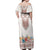 Romania Happy Martisor Day 1 March Off Shoulder Maxi Dress Martenitsa and Peony Romanian Traditional Pattern