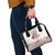Romania Happy Martisor Day 1 March Shoulder Handbag Martenitsa and Peony Romanian Traditional Pattern