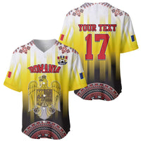 Custom Romania Football Go Champions Baseball Jersey Romanian Traditional Patern