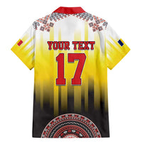 Custom Romania Football Go Champions Family Matching Mermaid Dress and Hawaiian Shirt Romanian Traditional Patern