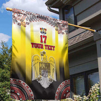Custom Romania Football Go Champions Garden Flag Romanian Traditional Patern
