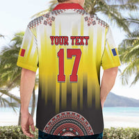Custom Romania Football Go Champions Hawaiian Shirt Romanian Traditional Patern