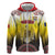 Custom Romania Football Go Champions Hoodie Romanian Traditional Patern