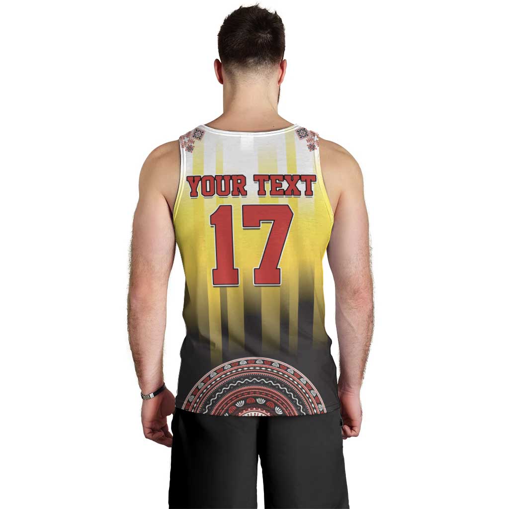 Custom Romania Football Go Champions Men Tank Top Romanian Traditional Patern