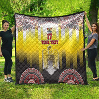 Custom Romania Football Go Champions Quilt Romanian Traditional Patern