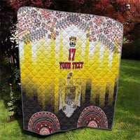 Custom Romania Football Go Champions Quilt Romanian Traditional Patern