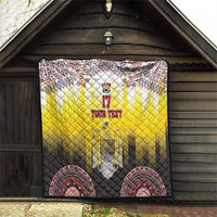 Custom Romania Football Go Champions Quilt Romanian Traditional Patern