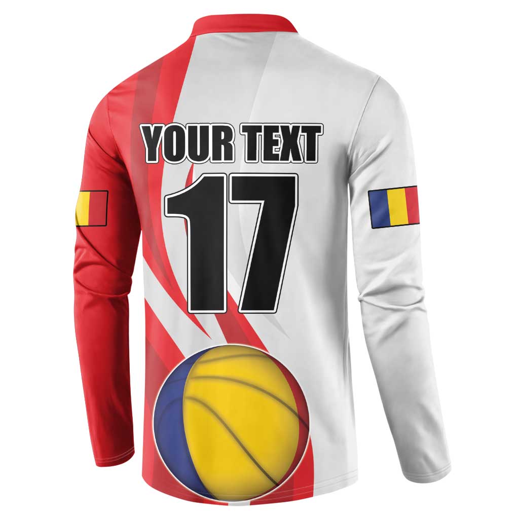 Custom Romania Tennis Winners Never Quit Button Sweatshirt Sporty Style
