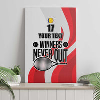 Custom Romania Tennis Winners Never Quit Canvas Wall Art Sporty Style