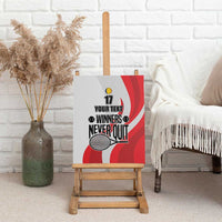 Custom Romania Tennis Winners Never Quit Canvas Wall Art Sporty Style