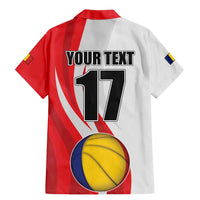 Custom Romania Tennis Winners Never Quit Family Matching Mermaid Dress and Hawaiian Shirt Sporty Style