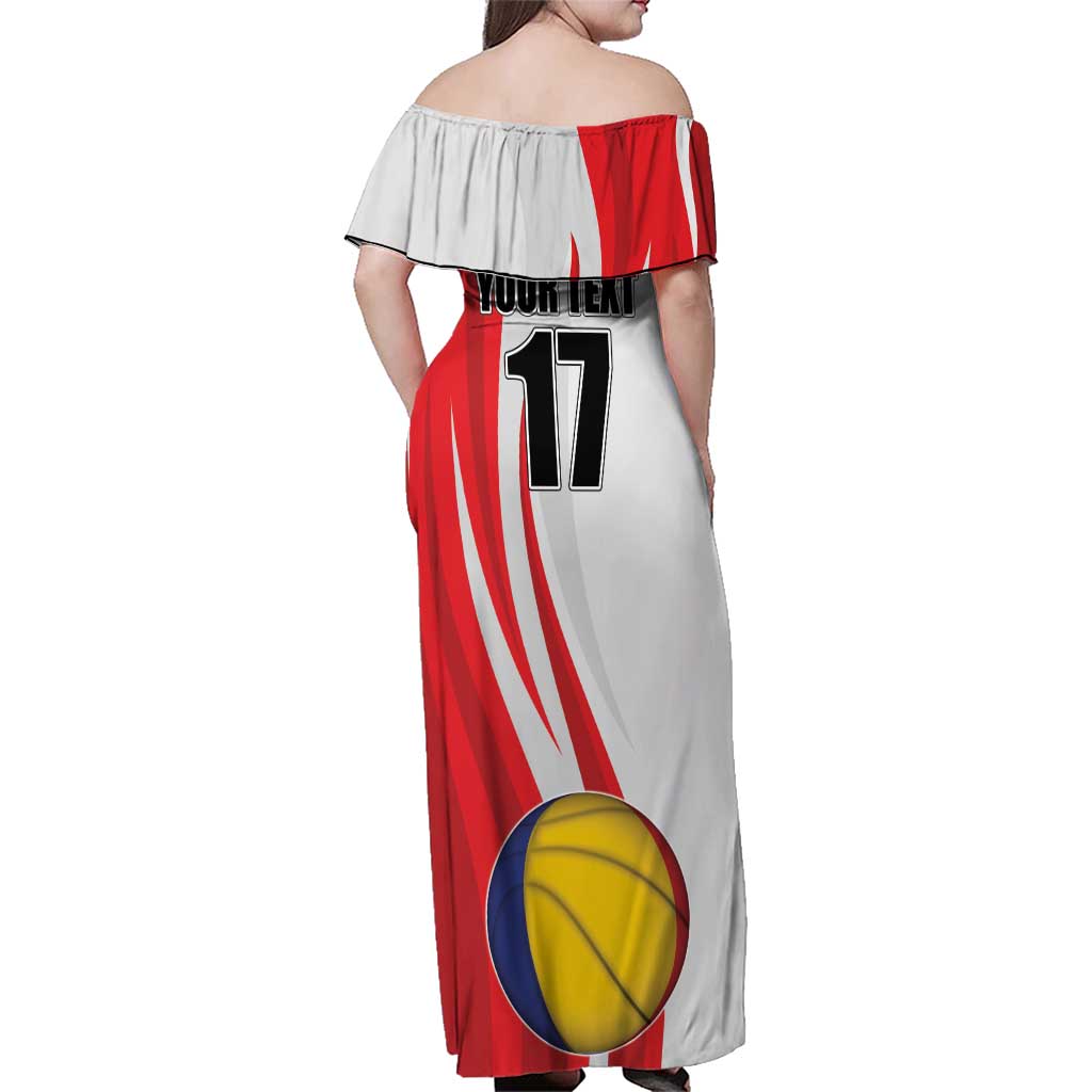 Custom Romania Tennis Winners Never Quit Family Matching Off Shoulder Maxi Dress and Hawaiian Shirt Sporty Style