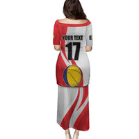 Custom Romania Tennis Winners Never Quit Family Matching Puletasi and Hawaiian Shirt Sporty Style