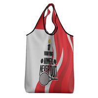 Custom Romania Tennis Winners Never Quit Grocery Bag Sporty Style