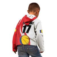 Custom Romania Tennis Winners Never Quit Kid Hoodie Sporty Style