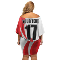 Custom Romania Tennis Winners Never Quit Off Shoulder Short Dress Sporty Style