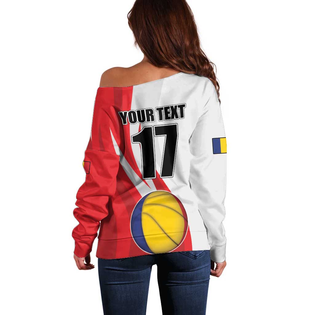 Custom Romania Tennis Winners Never Quit Off Shoulder Sweater Sporty Style