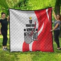 Custom Romania Tennis Winners Never Quit Quilt Sporty Style