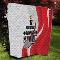 Custom Romania Tennis Winners Never Quit Quilt Sporty Style