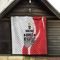 Custom Romania Tennis Winners Never Quit Quilt Sporty Style