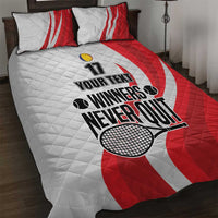 Custom Romania Tennis Winners Never Quit Quilt Bed Set Sporty Style
