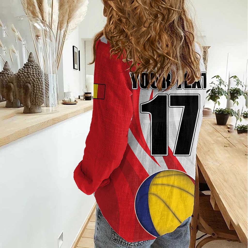 Custom Romania Tennis Winners Never Quit Women Casual Shirt Sporty Style