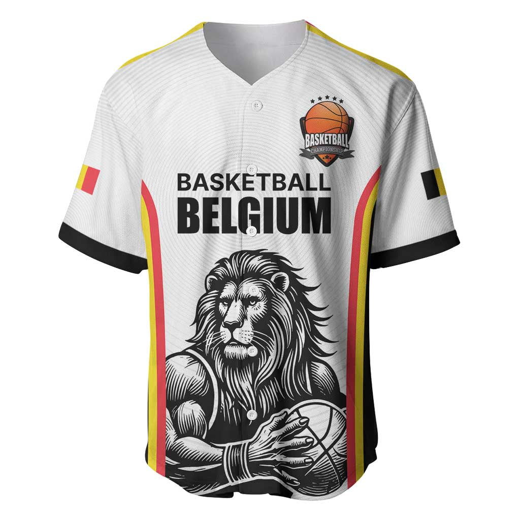 Custom Belgium Basketball Baseball Jersey Lion Mascot Sporty Style