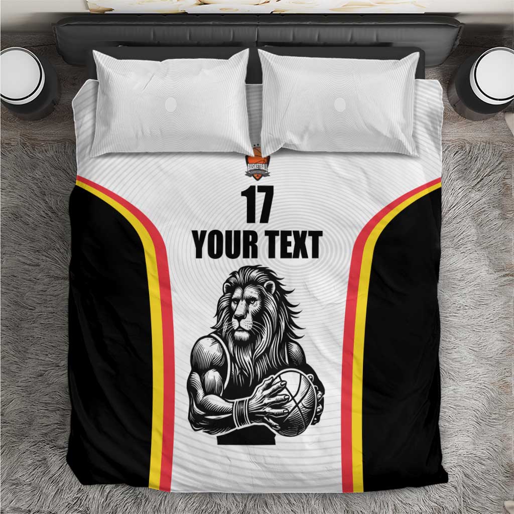 Custom Belgium Basketball Bedding Set Lion Mascot Sporty Style