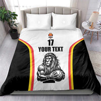 Custom Belgium Basketball Bedding Set Lion Mascot Sporty Style