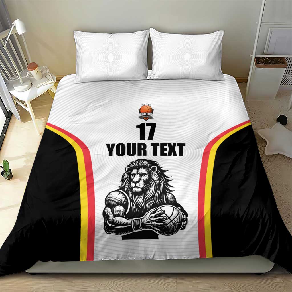 Custom Belgium Basketball Bedding Set Lion Mascot Sporty Style