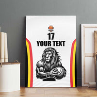 Custom Belgium Basketball Canvas Wall Art Lion Mascot Sporty Style