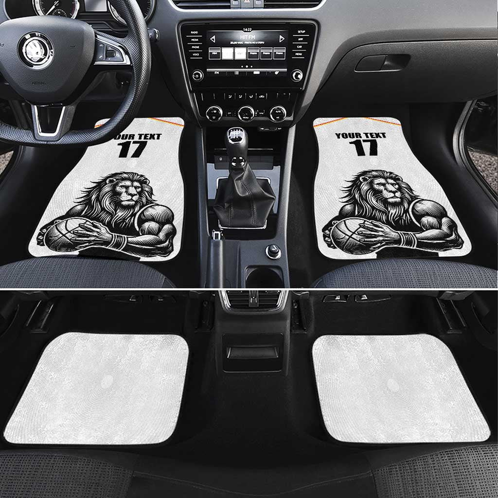 Custom Belgium Basketball Car Mats Lion Mascot Sporty Style