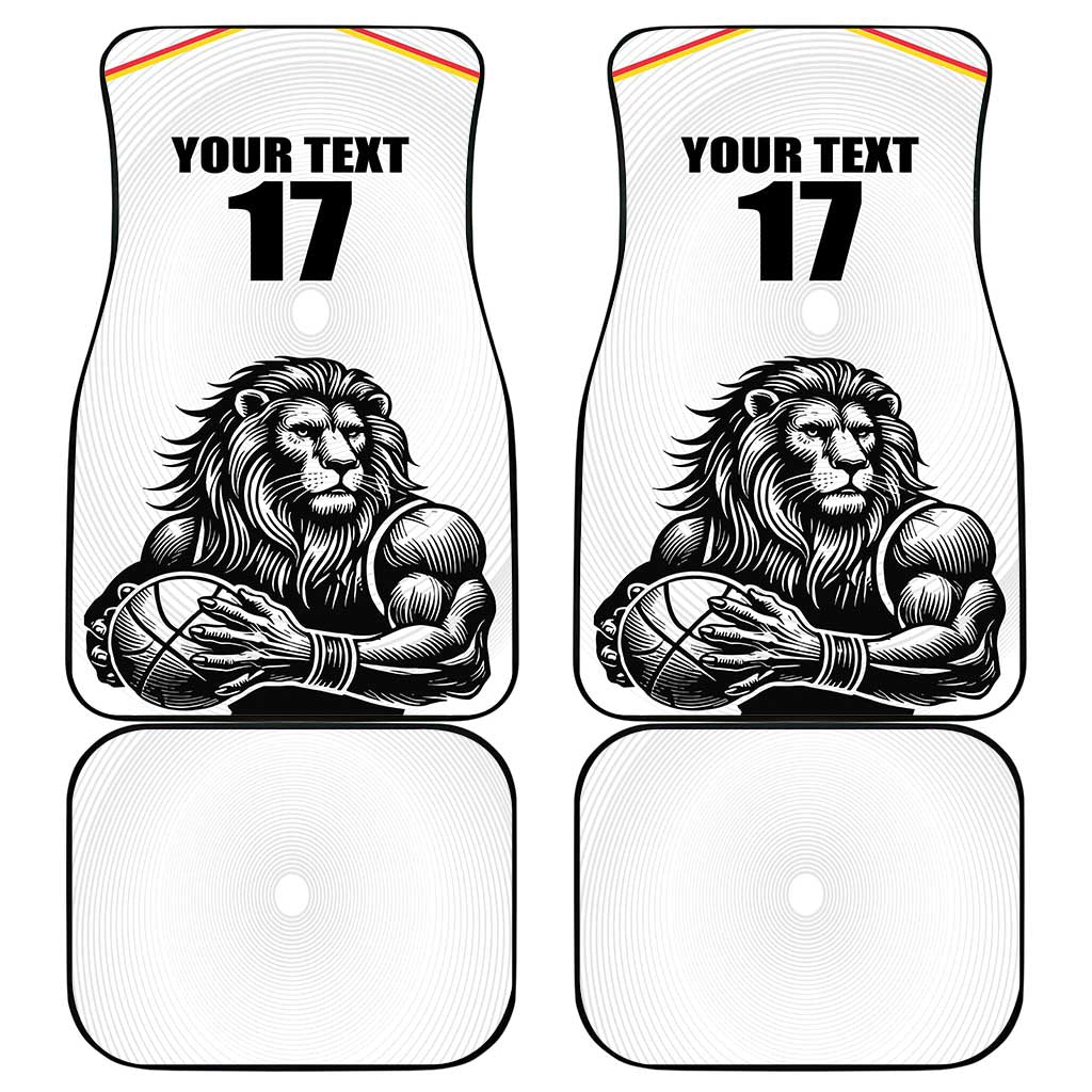 Custom Belgium Basketball Car Mats Lion Mascot Sporty Style