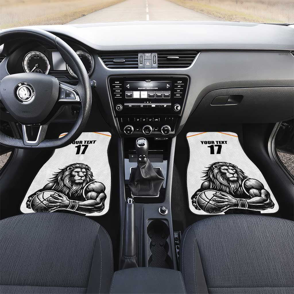 Custom Belgium Basketball Car Mats Lion Mascot Sporty Style