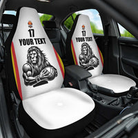 Custom Belgium Basketball Car Seat Cover Lion Mascot Sporty Style