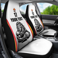 Custom Belgium Basketball Car Seat Cover Lion Mascot Sporty Style