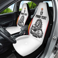 Custom Belgium Basketball Car Seat Cover Lion Mascot Sporty Style