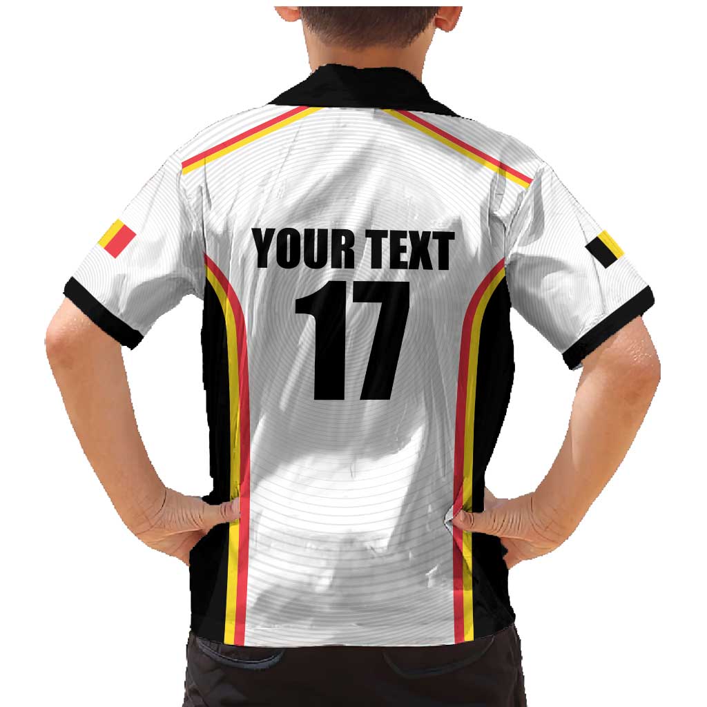 Custom Belgium Basketball Family Matching Mermaid Dress and Hawaiian Shirt Lion Mascot Sporty Style