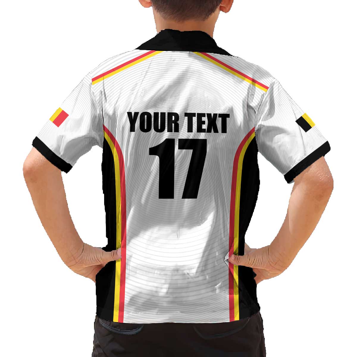 Custom Belgium Basketball Family Matching Off The Shoulder Long Sleeve Dress and Hawaiian Shirt Lion Mascot Sporty Style