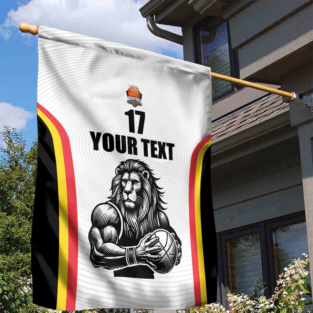 Custom Belgium Basketball Garden Flag Lion Mascot Sporty Style