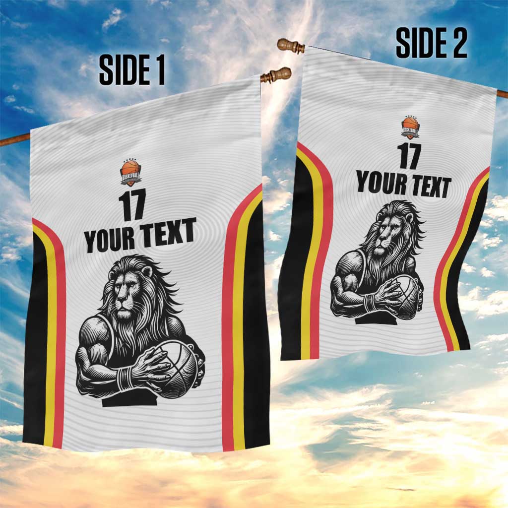 Custom Belgium Basketball Garden Flag Lion Mascot Sporty Style